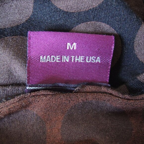 Salaam Black & Brown Faux Wrap Ruched Jersey Dress M - Picture 9 of 9